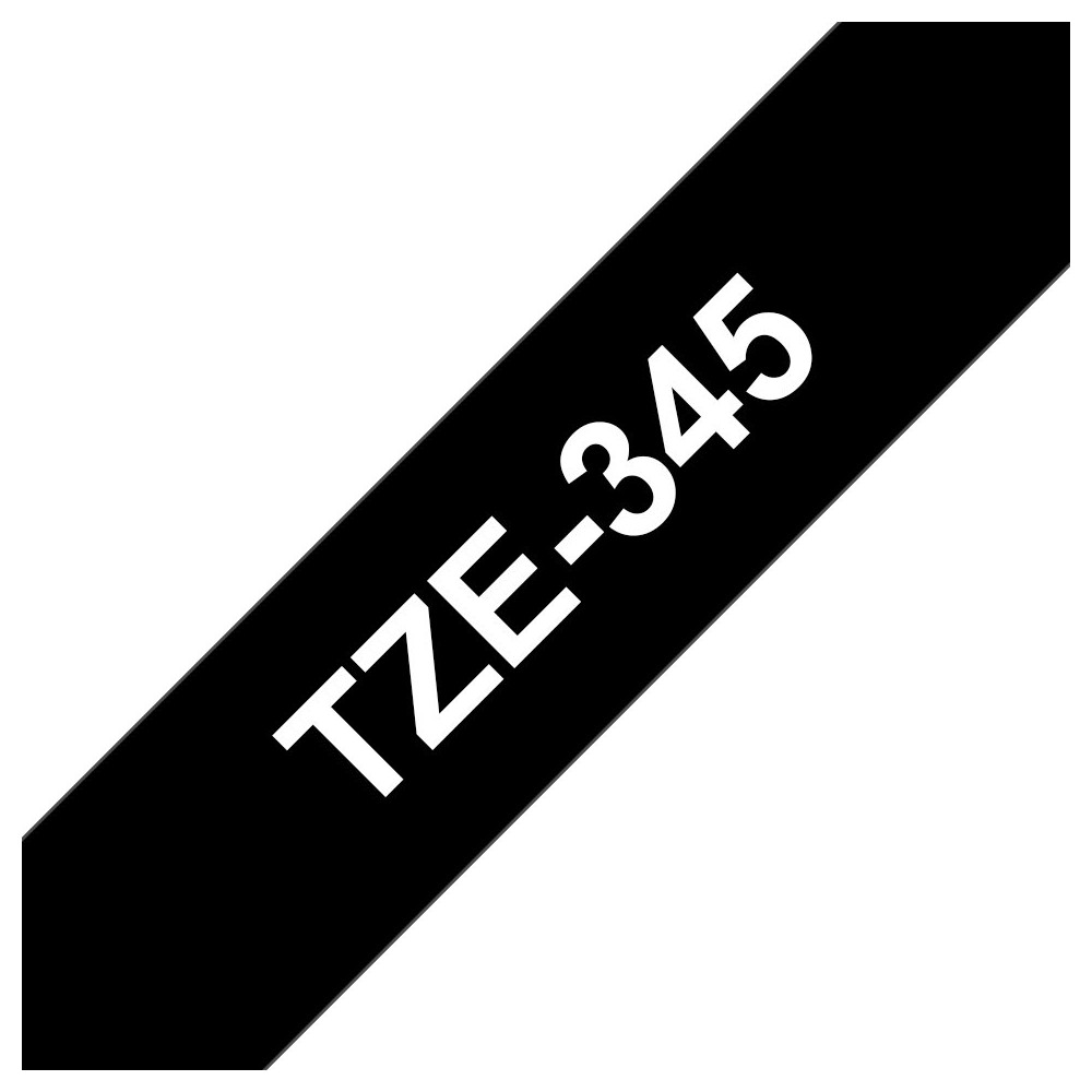 Brother TZE-345 nastro per etichettatrice Bianco su nero Brother TZE-345 nastro per etichettatrice Bianco su nero