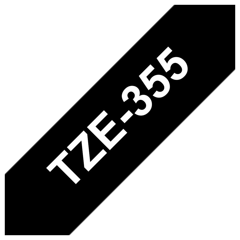 Brother TZE-355 nastro per etichettatrice Bianco su nero Brother TZE-355 nastro per etichettatrice Bianco su nero