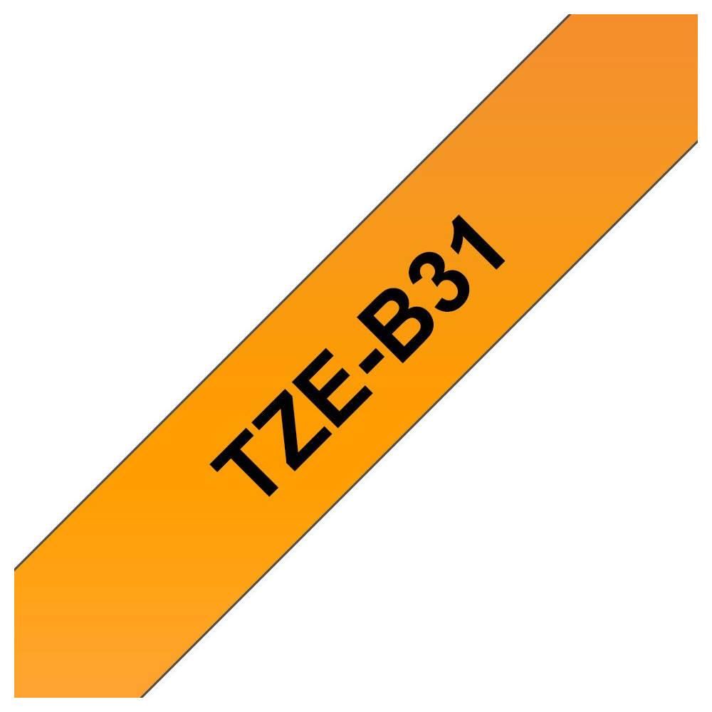Brother TZE-B31 nastro per etichettatrice Nero su arancione fluorescente Brother TZE-B31 nastro per etichettatrice Nero su arancione fluorescente