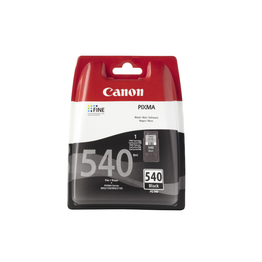 Canon PG-540 w/sec cartuccia d'inchiostro 1 pz Originale Resa standard Nero Canon PG-540 w/sec cartuccia d'inchiostro 1 pz Originale Resa standard Nero