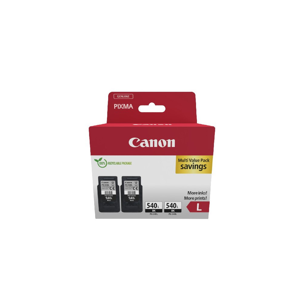 Canon PG-540L cartuccia d'inchiostro 2 pz Originale High (L) Yield Nero Canon PG-540L cartuccia d'inchiostro 2 pz Originale High (L) Yield Nero