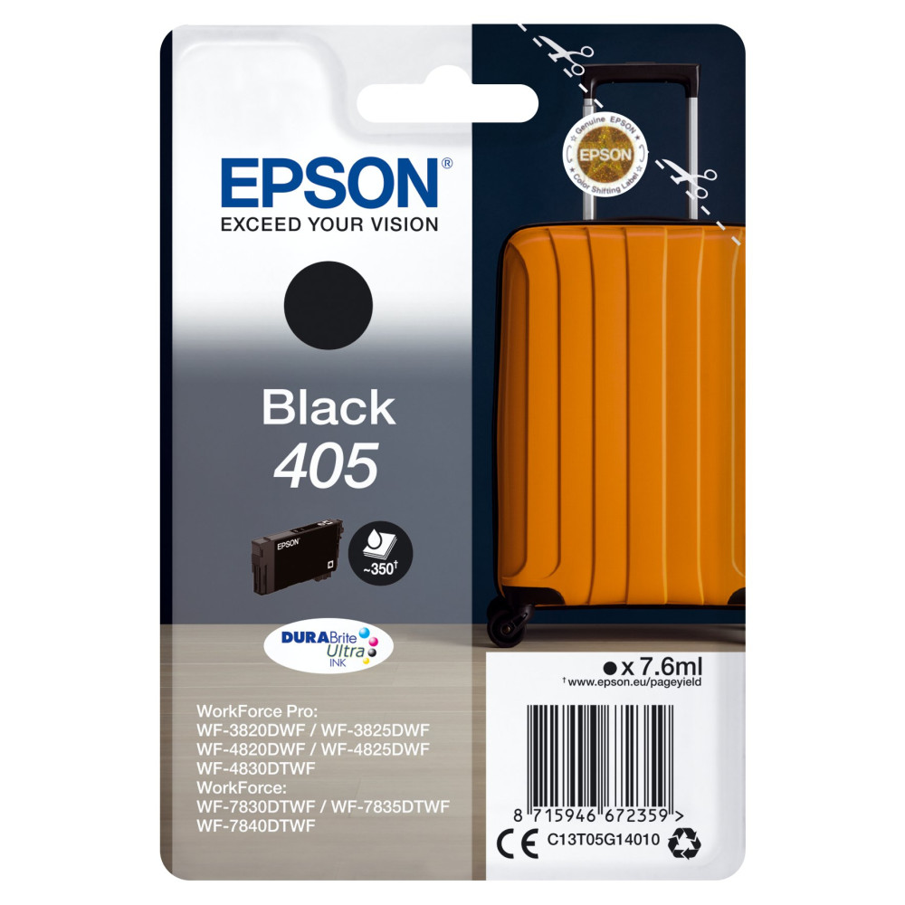 Epson Singlepack Black 405 DURABrite Ultra Ink Epson Singlepack Black 405 DURABrite Ultra Ink