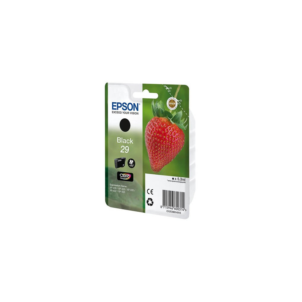 Epson Strawberry 29 K cartuccia d'inchiostro 1 pz Originale Resa standard Nero