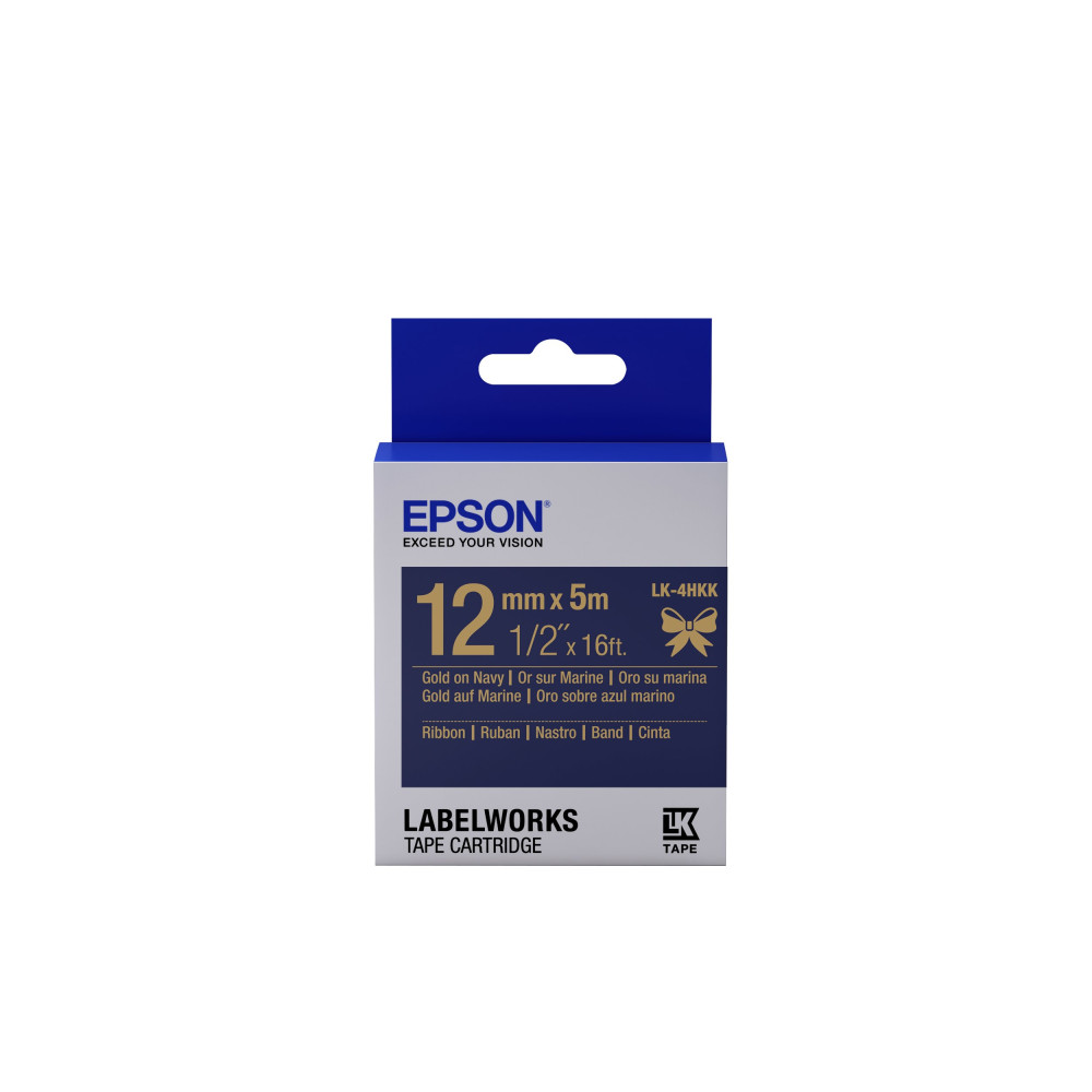 Epson Nastro satinato per etichettatrici LK-4HKK oro/blu 12 mm (5 m) Epson Nastro satinato per etichettatrici LK-4HKK oro/blu 12 mm (5 m)