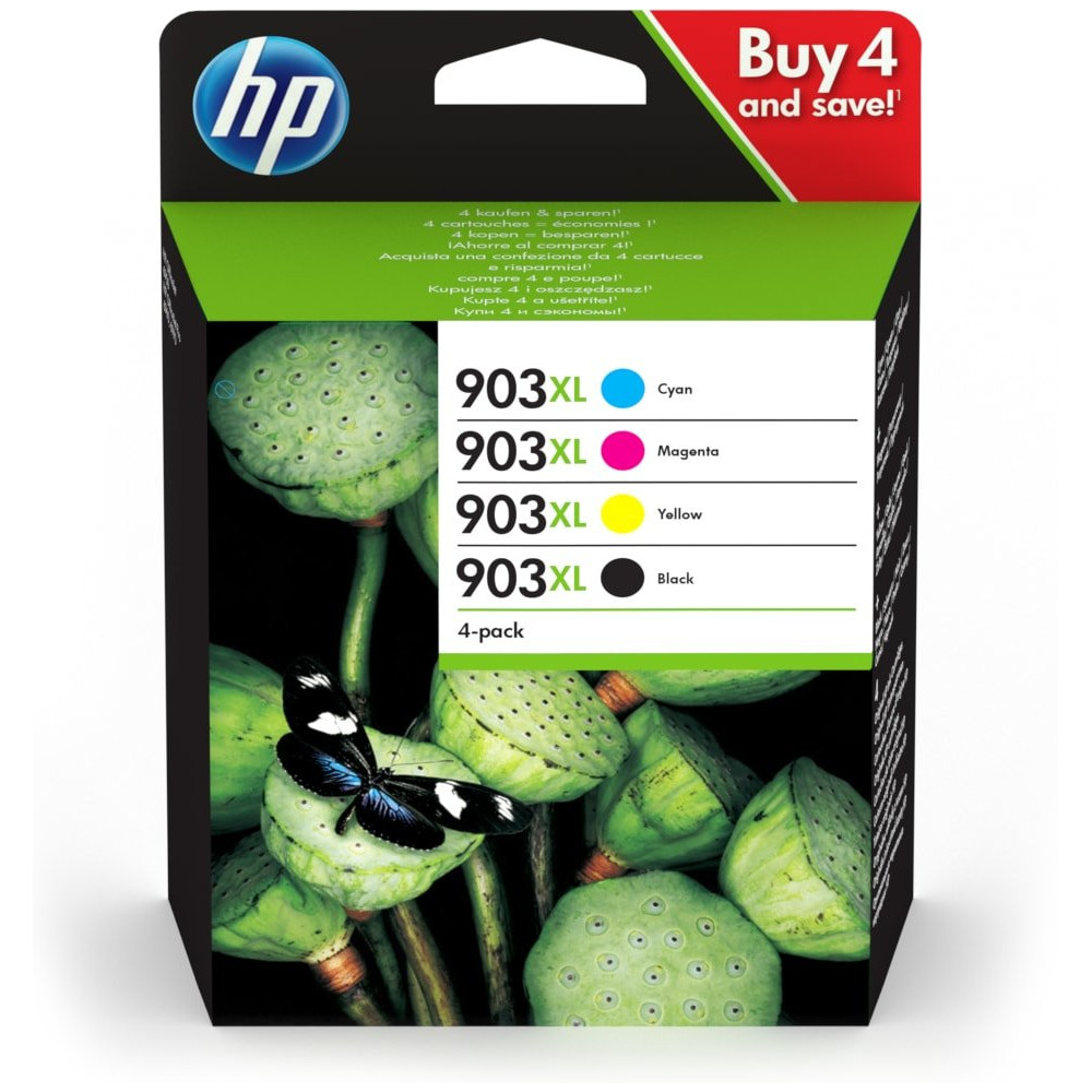 HP 903XL cartuccia d'inchiostro 4 pz Originale Resa elevata (XL) Nero, Ciano, Magenta, Giallo HP 903XL cartuccia d'inchiostro 4 pz Originale Resa elevata (XL) Nero, Ciano, Magenta, Giallo