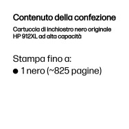 HP Cartuccia di inchiostro nero originale 912XL ad alta capacità