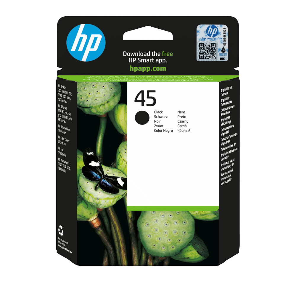 HP Cartuccia originale inchiostro nero 45 grande HP Cartuccia originale inchiostro nero 45 grande