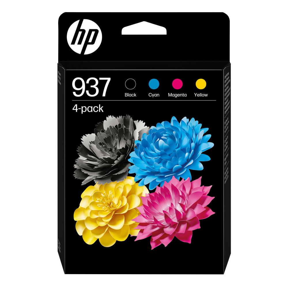 HP Confezione da 4 cartucce di inchiostro CMYK originali 937 HP Confezione da 4 cartucce di inchiostro CMYK originali 937