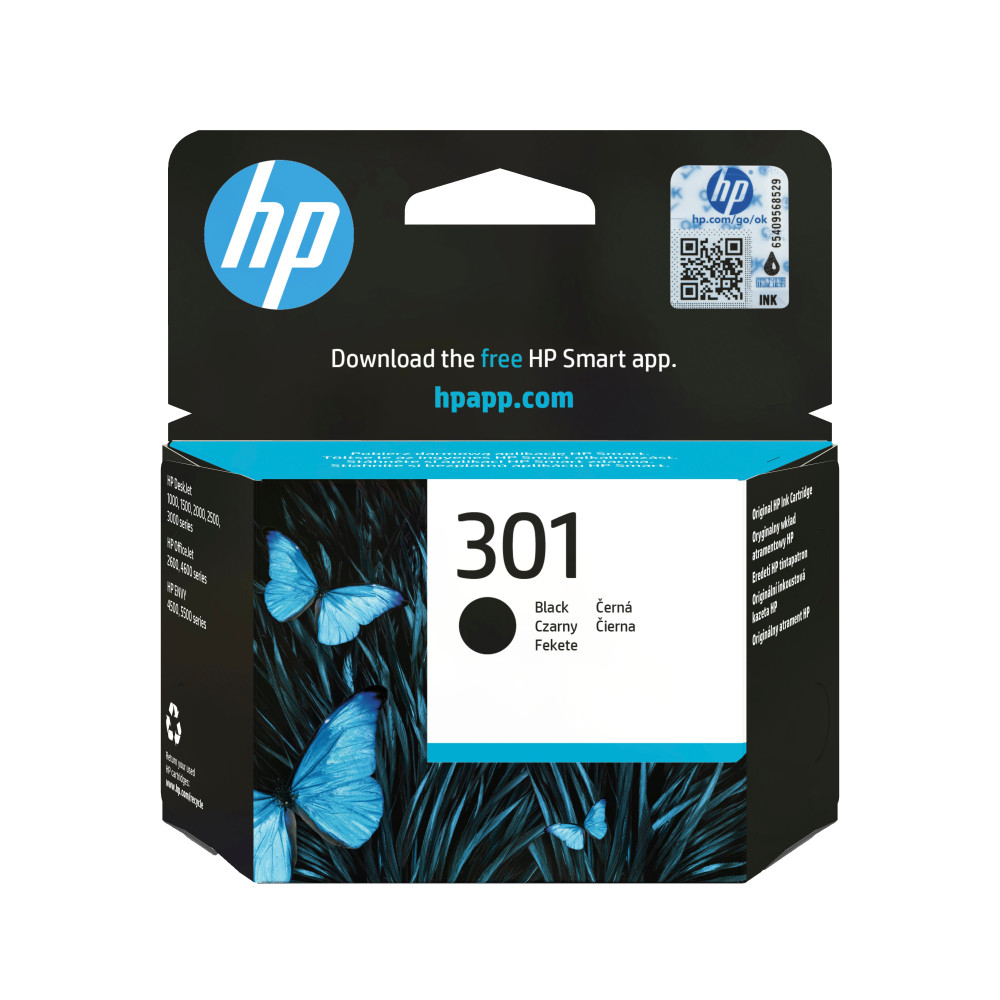 HP Cartuccia originale inchiostro nero 301 HP Cartuccia originale inchiostro nero 301