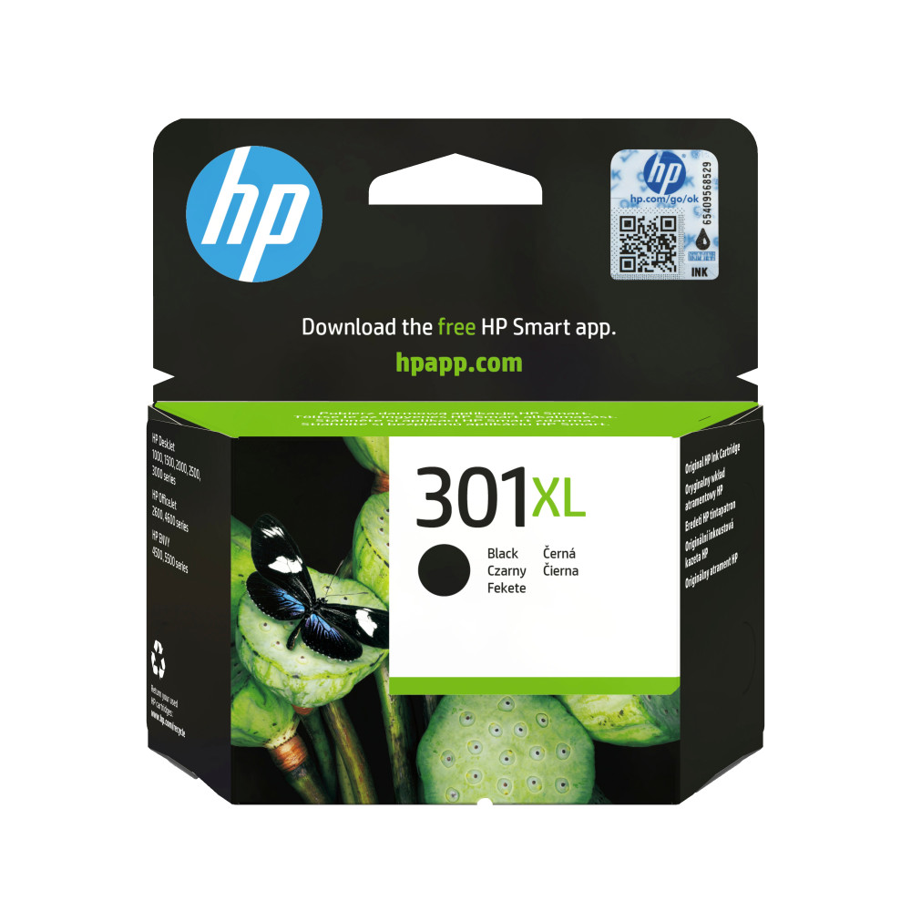 HP Cartuccia originale inchiostro nero ad alta capacità 301XL HP Cartuccia originale inchiostro nero ad alta capacità 301XL