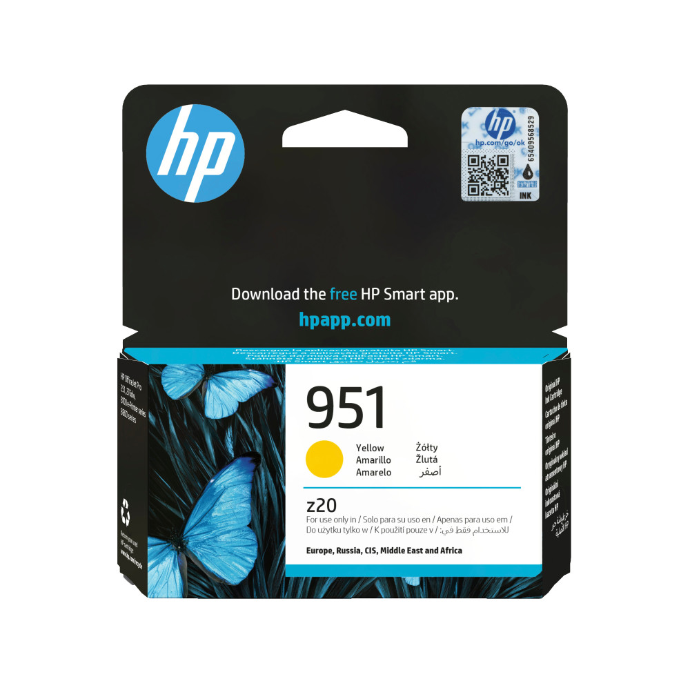 HP Cartuccia originale di inchiostro giallo 951 HP Cartuccia originale di inchiostro giallo 951