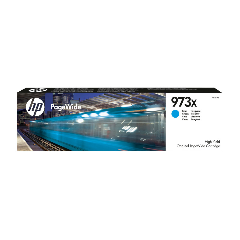 HP Cartuccia ciano ad alta capacità originale 973X PageWide HP Cartuccia ciano ad alta capacità originale 973X PageWide