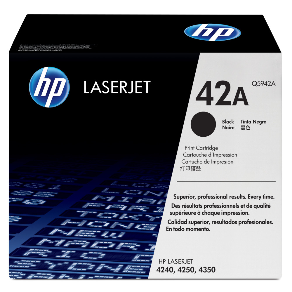 HP 42X High Yield Black Original LaserJet Toner Cartridge cartuccia toner 1 pz Originale Nero HP 42X High Yield Black Original LaserJet Toner Cartridge cartuccia toner 1 pz Originale Nero