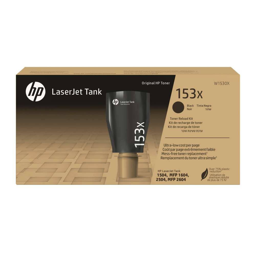 HP Kit ricarica toner nero originale LaserJet Tank 153X HP Kit ricarica toner nero originale LaserJet Tank 153X