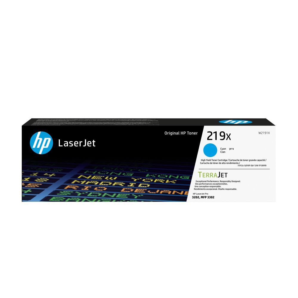 HP Cartuccia toner originale ad alta capacità LaserJet 219X ciano HP Cartuccia toner originale ad alta capacità LaserJet 219X ciano