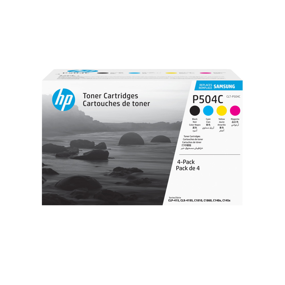 Samsung Confezione da 4 cartucce toner originali HP CLT-P504C (ciano/magenta/giallo/nero) Samsung Confezione da 4 cartucce toner originali HP CLT-P504C (ciano/magenta/giallo/nero)