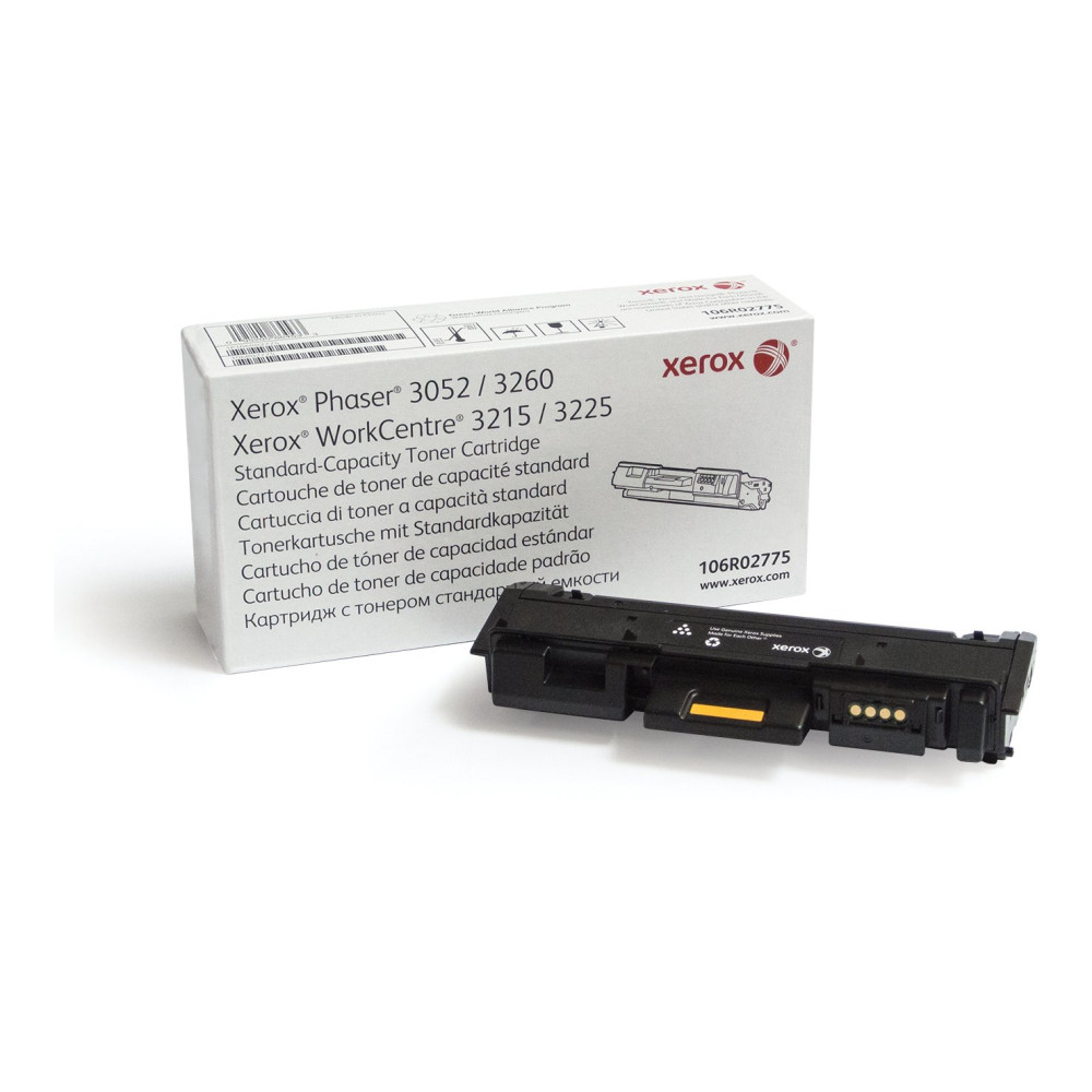 Xerox Cartuccia toner Nero a Capacità standard da 1500 Pages per Phaser® 3052/3260, WorkCentre® 3215/3225 (106R02775) Xerox Cartuccia toner Nero a Capacità standard da 1500 Pages per Phaser® 3052/3260, WorkCentre® 3215/3225 (106R02775)