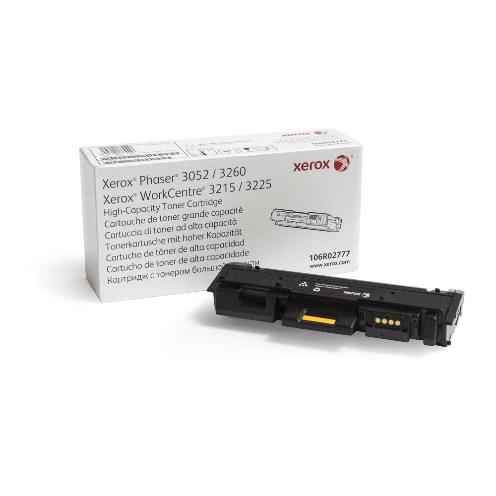 Xerox Cartuccia toner Nero a Alta capacità da 3000 Pages per Phaser® 3052/3260, WorkCentre® 3215/3225 (106R02777) Xerox Cartuccia toner Nero a Alta capacità da 3000 Pages per Phaser® 3052/3260, WorkCentre® 3215/3225 (106R02777)