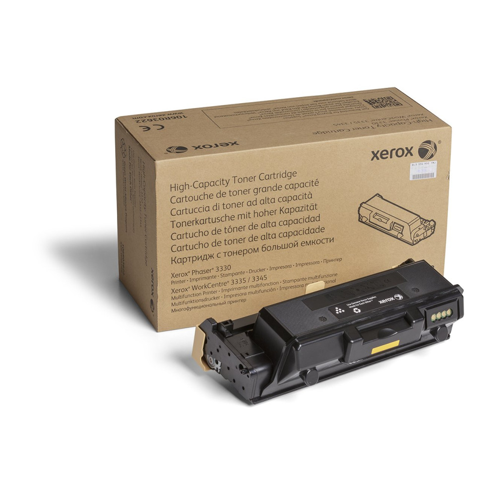 Xerox Cartuccia toner Nero a Alta capacità da 8500 Pages per Phaser® 3330, WorkCentre® serie 3300 (106R03622) Xerox Cartuccia toner Nero a Alta capacità da 8500 Pages per Phaser® 3330, WorkCentre® serie 3300 (106R03622)