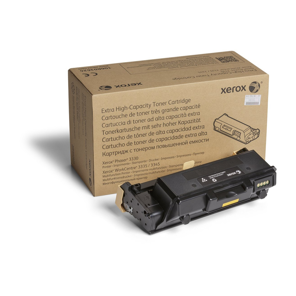 Xerox Cartuccia toner Nero a Altissima capacità da 15000 Pages per Phaser® 3330, WorkCentre® serie 3300 (106R03624) Xerox Cartuccia toner Nero a Altissima capacità da 15000 Pages per Phaser® 3330, WorkCentre® serie 3300 (106R03624)