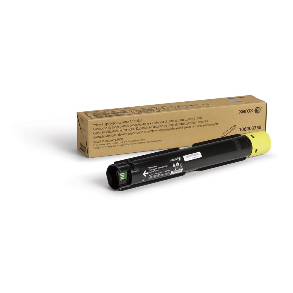 Xerox Cartuccia toner Giallo a Alta capacità da 10100 Pages per Stampante a colori ® VersaLink® C7000 (106R03758) Xerox Cartuccia toner Giallo a Alta capacità da 10100 Pages per Stampante a colori ® VersaLink® C7000 (106R03758)