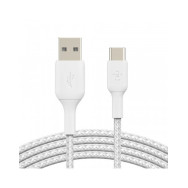 CAVO INTRECCIATO DA USB-C A USB-A 1M - BIANCO
