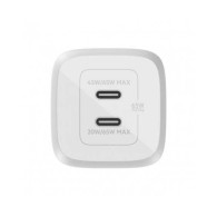 CARICABATTERIE 65W PPS DUAL USB-C GAN E CAVO 2M C-C 100W - BIANCO