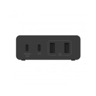 ALIMENTATORE GAN 108W CON PORTE 2X USB-C + 2X USB-A - NERO