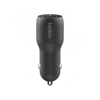 CARICABATTERIE DA AUTO CON DOPPIA PORTA USB-A 12W - NERO