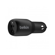 CARICABATTERIE DA AUTO CON DOPPIA PORTA USB-C 18W - NERO
