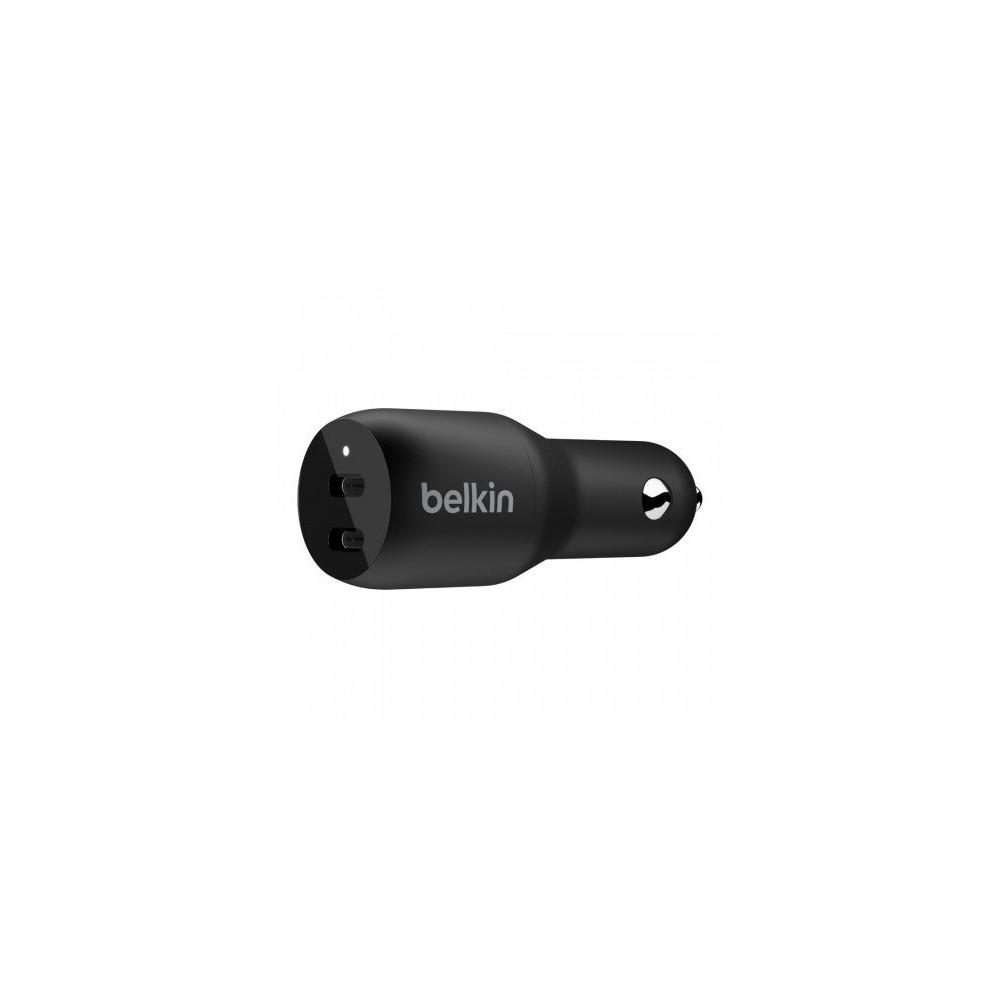 CARICABATTERIE DA AUTO CON DOPPIA PORTA USB-C 18W - NERO CARICABATTERIE DA AUTO CON DOPPIA PORTA USB-C 18W - NERO