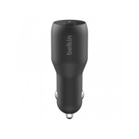 CARICABATTERIE DA AUTO CON DOPPIA PORTA USB-C 18W - NERO