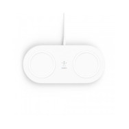 TAPPETINO DI RICARICA WIRELESS DOPPIO 2 X 15W - BIANCO
