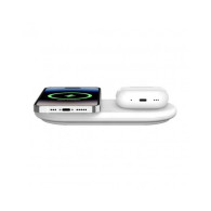 TAPPETINO DI RICARICA WIRLESS MAGNETICO 2IN1 15W QI2 - BIANCO TAPPETINO DI RICARICA WIRLESS MAGNETICO 2IN1 15W QI2 - BIANCO