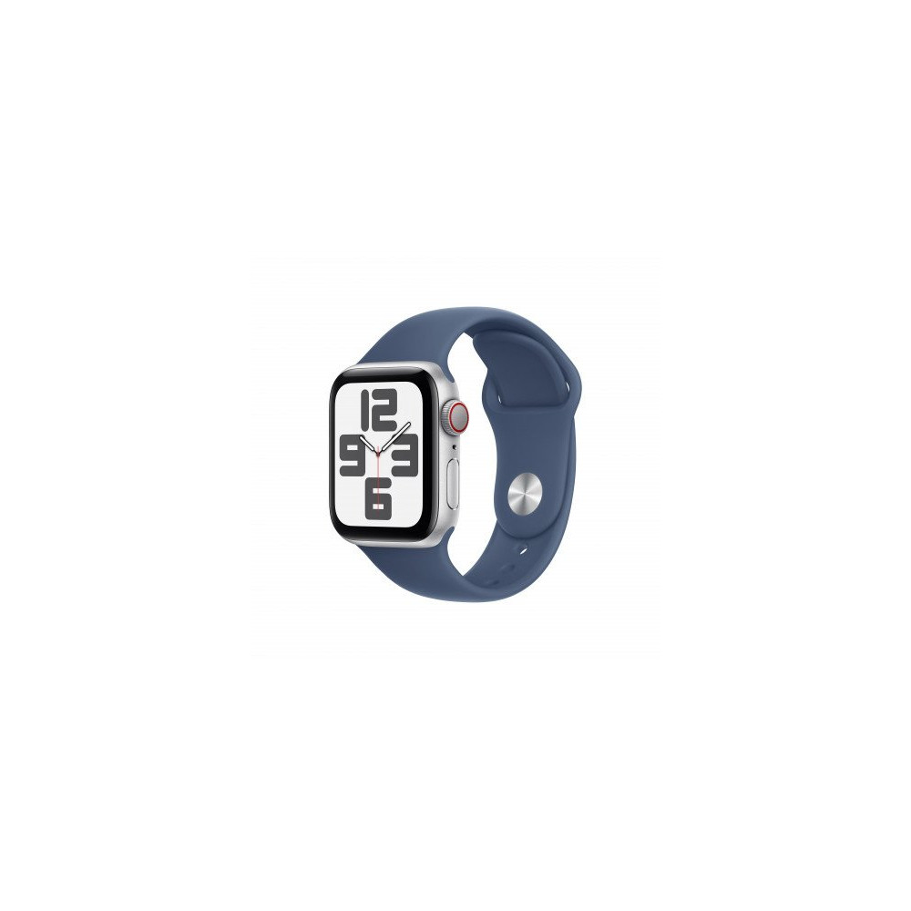 Apple Watch SE GPS + Cellular 40mm Argento Cassa Alluminio con Denim Sport Band - S/M Apple Watch SE GPS + Cellular 40mm Argento Cassa Alluminio con Denim Sport Band - S/M