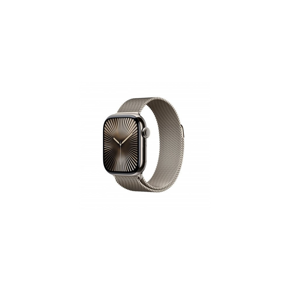 Apple Watch Series 10 GPS + Cellular 42mm Cassa Titanio Naturale con Natural Milanese Loop Apple Watch Series 10 GPS + Cellular 42mm Cassa Titanio Naturale con Natural Milanese Loop