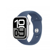 Apple Watch Series 10 GPS + Cellular 46mm Argento Cassa Alluminio con Denim Sport Band - M/L