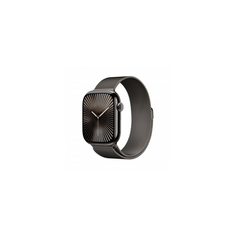 Apple Watch Series 10 GPS + Cellular 46mm Cassa Titanio Ardesia con Slate Milanese Loop - S/M Apple Watch Series 10 GPS + Cellular 46mm Cassa Titanio Ardesia con Slate Milanese Loop - S/M