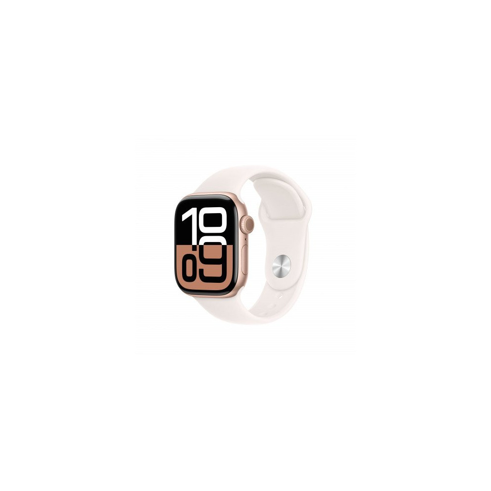 Apple Watch Series 10 GPS 42mm Rose Oro Cassa Alluminio con Cinturino Sport Rosa Fard - M/L Apple Watch Series 10 GPS 42mm Rose Oro Cassa Alluminio con Cinturino Sport Rosa Fard - M/L