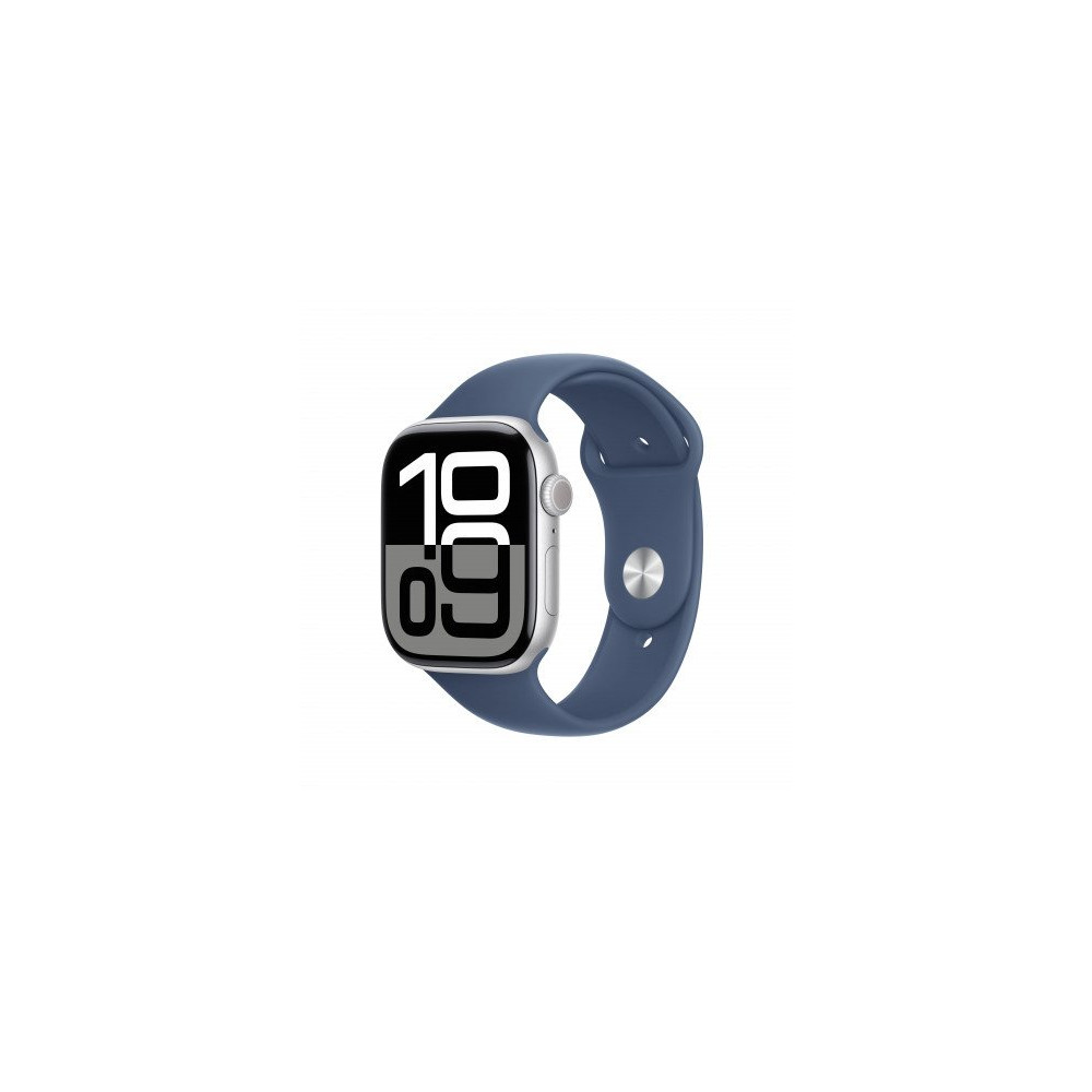 Apple Watch Series 10 GPS 46mm Argento Cassa Alluminio con Denim Sport Band - M/L Apple Watch Series 10 GPS 46mm Argento Cassa Alluminio con Denim Sport Band - M/L