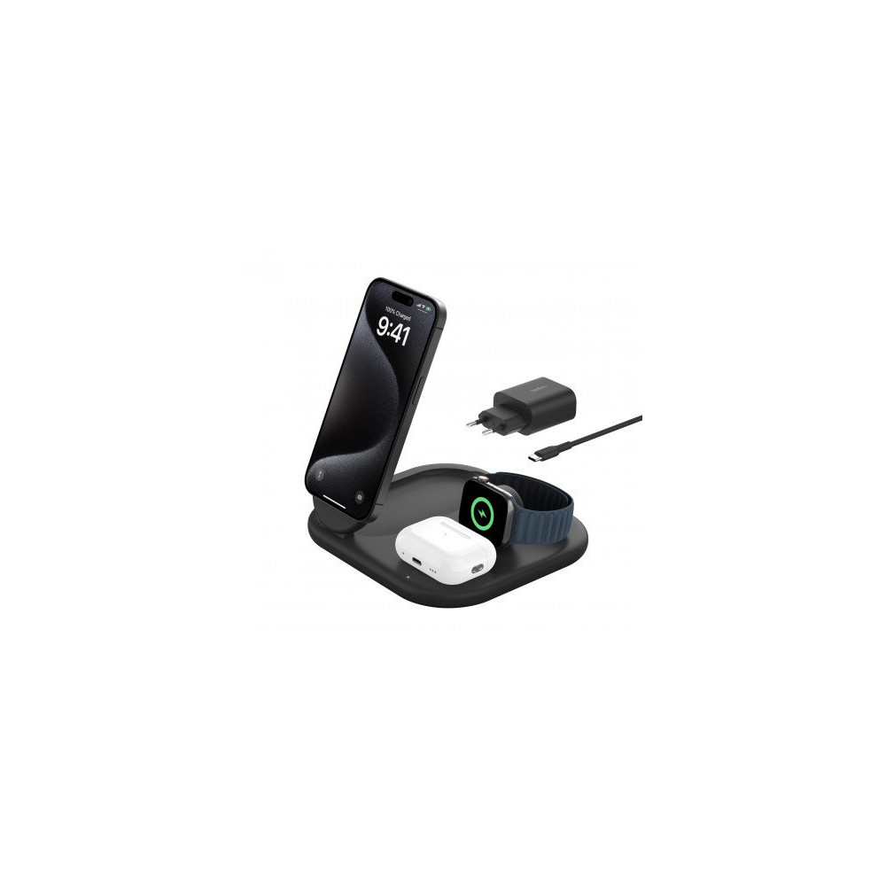 BOOSTCHARGE™ Qi2 15w Magnetic 3in1 Stand, Black BOOSTCHARGE™ Qi2 15w Magnetic 3in1 Stand, Black