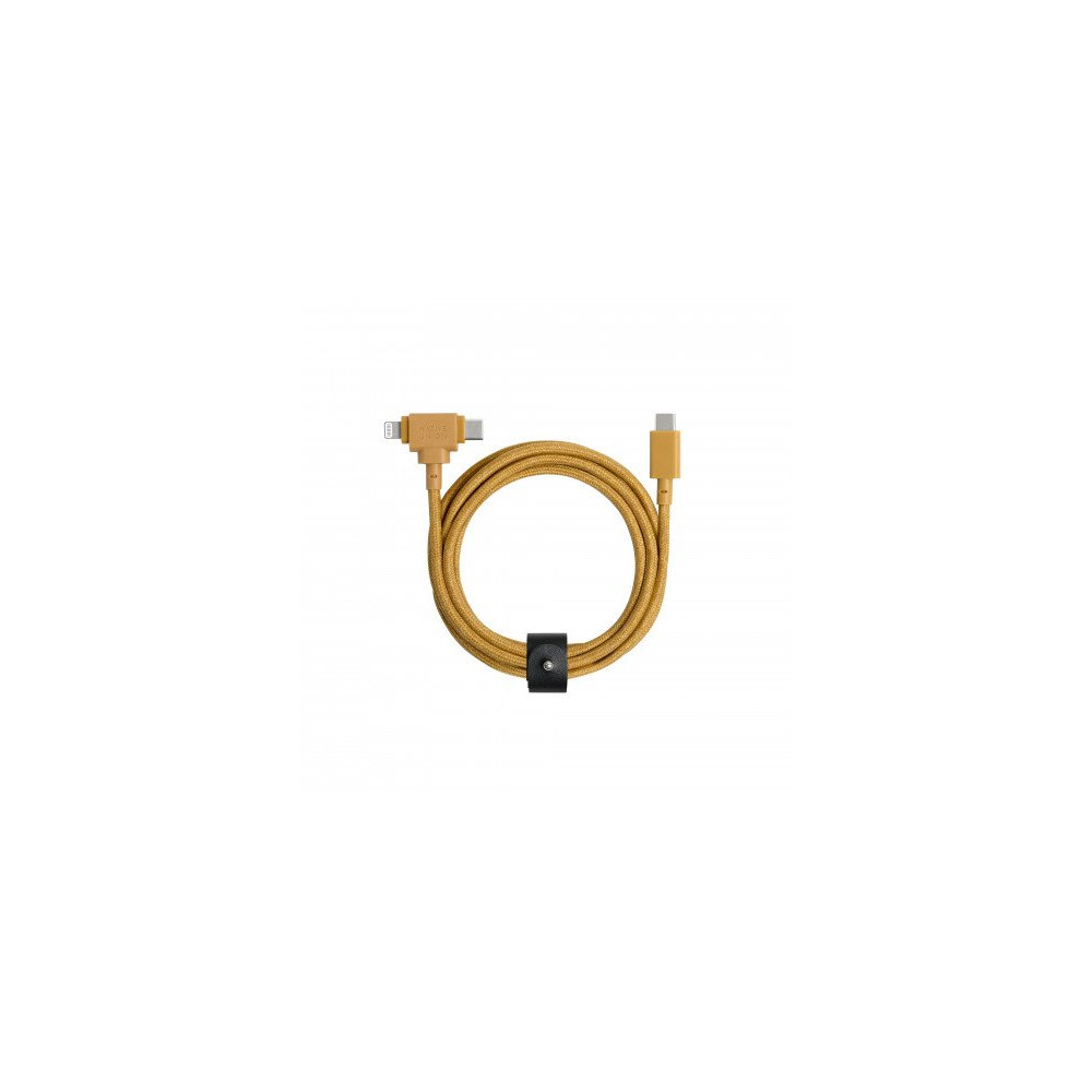 Cavo BELT 2in1 con Fibbia da Usb-C a Usb-C/Lightning - 1.8m - 240W - Kraft Cavo BELT 2in1 con Fibbia da Usb-C a Usb-C/Lightning - 1.8m - 240W - Kraft