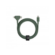 Cavo BELT 2in1 con Fibbia da Usb-C a Usb-C/Lightning - 1.8m - 240W - Slate Green